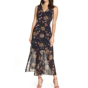 Sam Edelman Navy Floral Maxi Dress